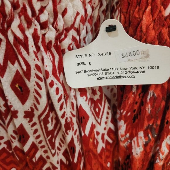 Ruched Upper Sleeve & Bodice Print Boho Dress - Picture 7 of 7